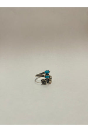 Floral Leaf Turquoise Ring