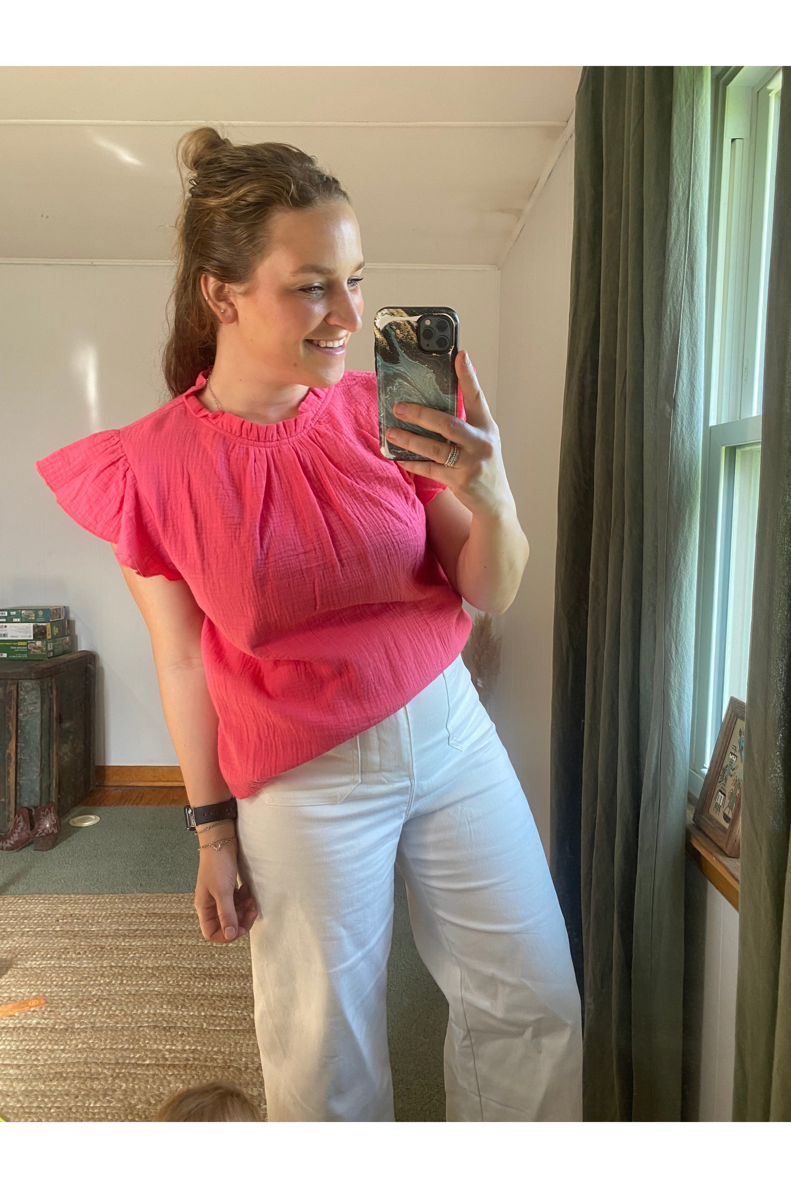 Flutter Sleeve Blouse