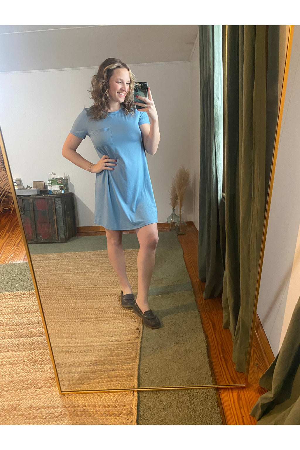 Steel Blue Tee Dress