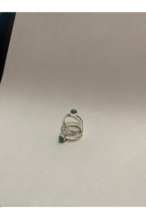 Double Band Turquoise Ring