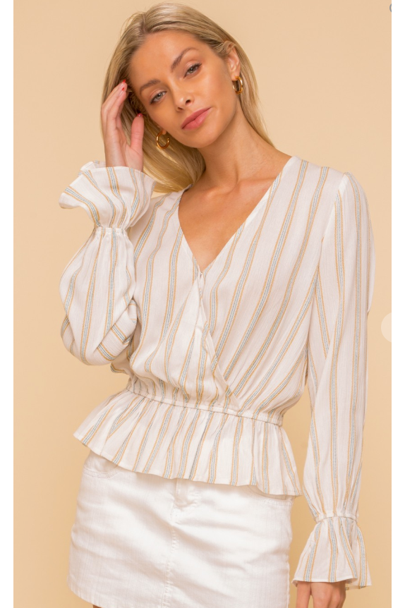 Striped Peplum