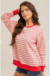 Pink & Red Contrast Long Sleeve