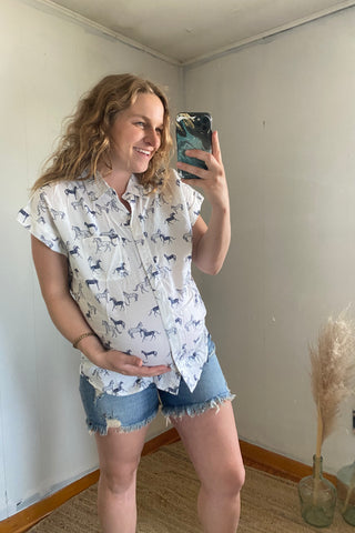 Horsey Print Tee